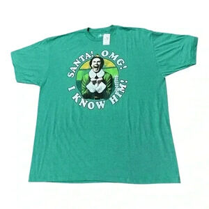 ELF Green Santa OMG I Know Him T-Shirt, 3XLT, NWT